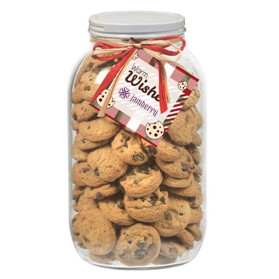 64 Oz. Glass Mason Cookie Jar (Mini Chocolate Chip Cookies)