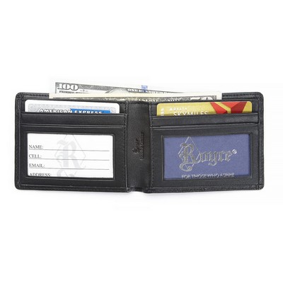 RFID Blocking Bifold Credit Card Wallet in Genuine Leather