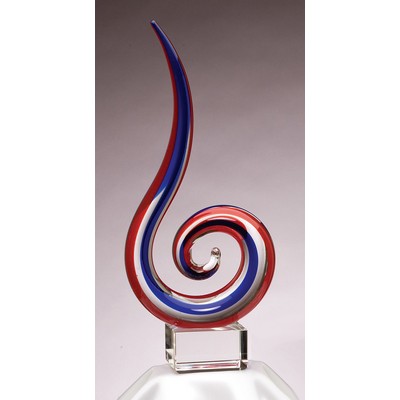 Horn of Plenty Art Glass Award - 14 1/2'' H