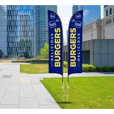 Blade Flags for Advertising Double Sided Package (2.50ft x 15.42ft)