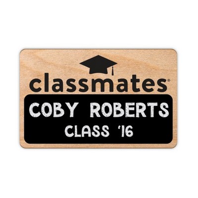 Customized Wood Blackboard Badges (6-10 Sq. Inches)