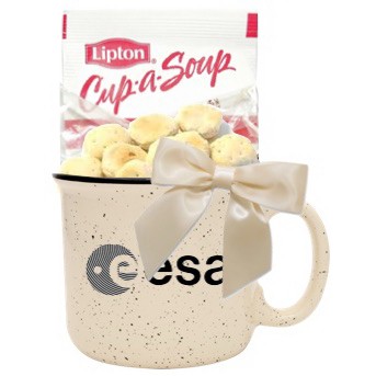 Soup & Crackers Gift Mug (Ivory White)