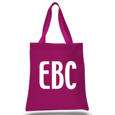 Promo Canvas Tote--Hot Pink--1-Color Imprint