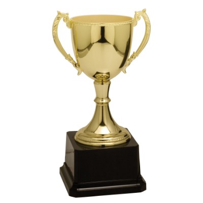 Economy Gold Metal Cup Trophy 8 3/4"H