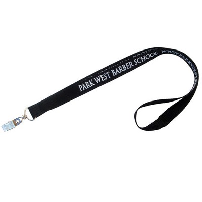 1/2" Polyester Neck Lanyards w/ Metal Clip