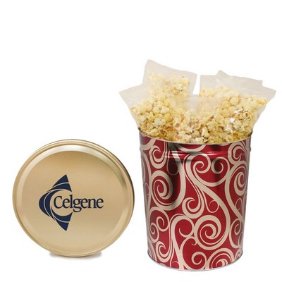 1 Gallon Tin - Movie Style Without Labels, Golden Swirls