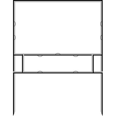 18" x 30" Black Angle Bottom Header Frame