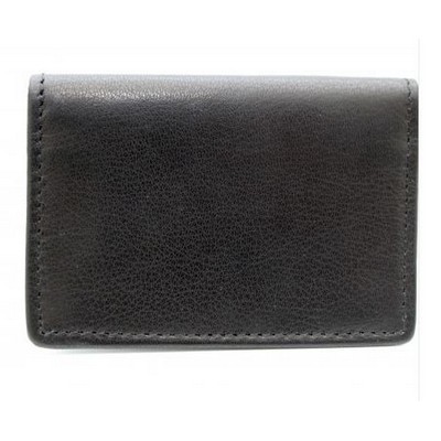 Ashlin® Designer Devon Midnight Black Vegan Leather Slim Business Card Holder