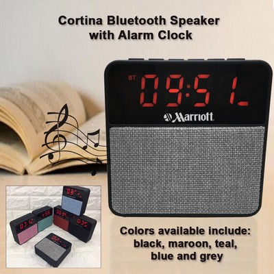 Cortina Bluetooth Speaker with an Alarm Clock with Amazing Sound - Grey