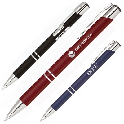 Aluminum click action ballpoint pen