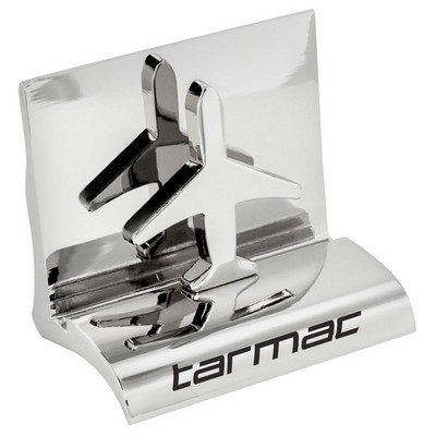 Airplane Chrome Business Card Holder