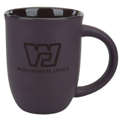 14 Oz. Salem Mug Satin Purple w/Black Rim