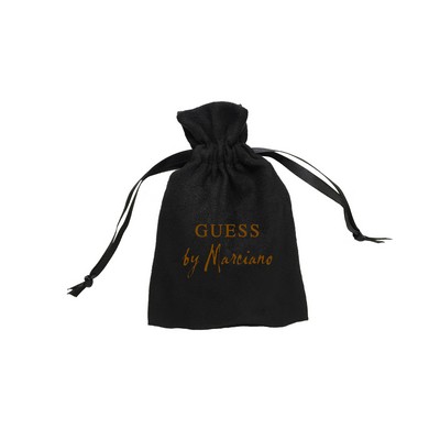 Medium Faux Suede Drawstring Pouch