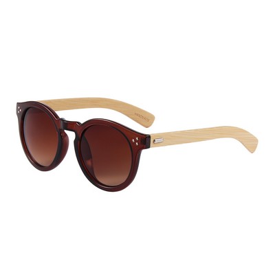 Bamboo Sunglasses - Gradient Brown Lenses