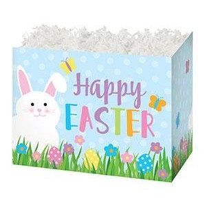 Large Happy Easter Theme Gift Basket Box