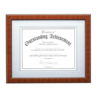 Plano Certificate Frame - Burlwood 8½"x11"