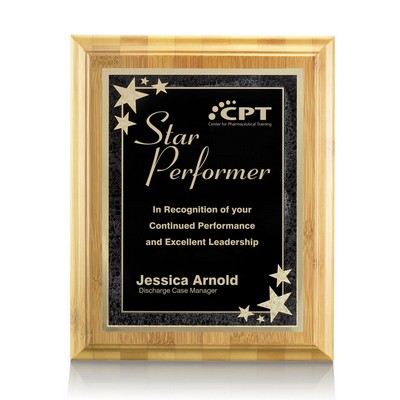 Bamboo/Starburst Plaque - Bamboo/Black 8"x10"