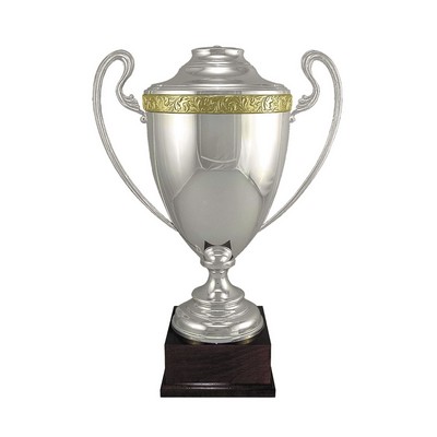 21 1/2" Silver with Gold Accent Trophy Cup