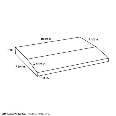 Tapered Front Base - 10 3/4" x 7 3/4" x 1"