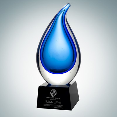 Art Glass Rain Drop Award