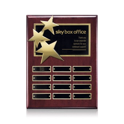 Constellation Vert P/Plaque - Rosewood/Gold 12 Plate