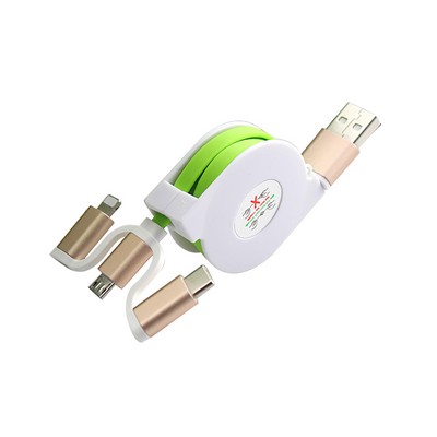 3 in 1 Telescopic Mobile Data Cable