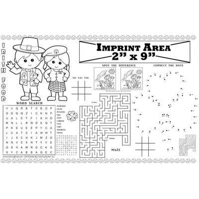 Irish Restaurant - Imprintable Colorable Placemat