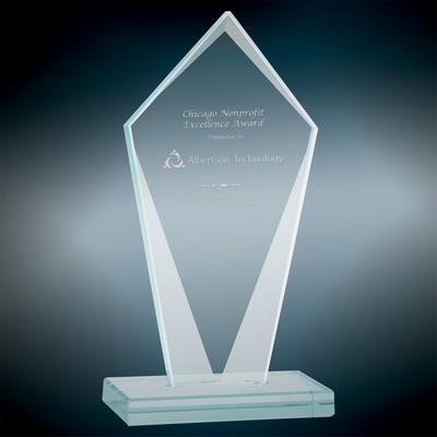 Small Diamond Jade Glass Award