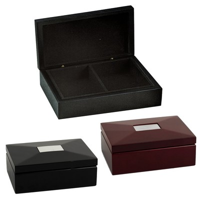 Deluxe Ebony Jewelry Box w/Divider