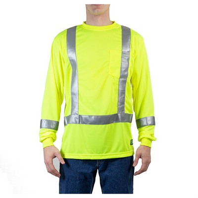 Berne Men's Hi-Vis Type R Class 3 Performance Long Sleeve Tee