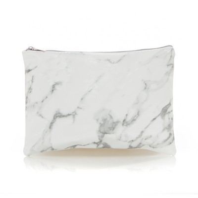 Marble Cosmetic Clutch Bag, Marble Travel Pouch