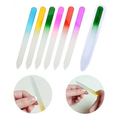 Glass Nail Files Nail Sanding Shaper Manicure Tools 14cm