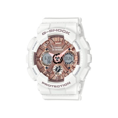 Casio® Women's White/Rose Gold G-Shock Watch