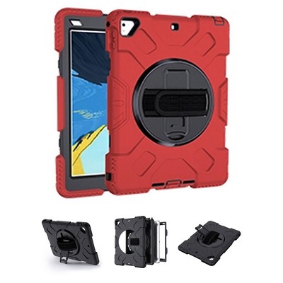 Kidder iBank® iPad 10.2" Case with Hand Strap + Shoulder Strap (Red)