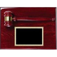 Rosewood Gavel Plaque 9" x 12"