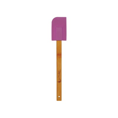 11¾" Purple Silicone Spatula w/ Bamboo Handle