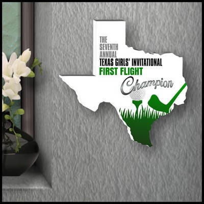 15" Texas White Acrylic Plaque