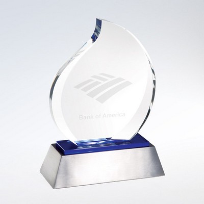 Blue Eternal Flame Optic Crystal Award