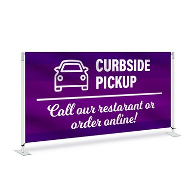 Fabric Barrier System for Restaurant Barricade Sign