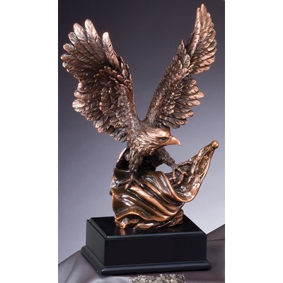 14" Bronze Electroplated American Eagle Trophy