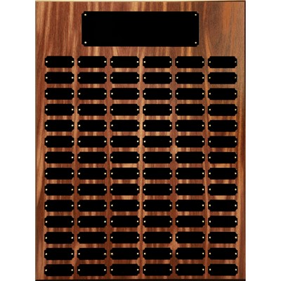 84 Black Plate Walnut Finish Completed Perpetual Plaque