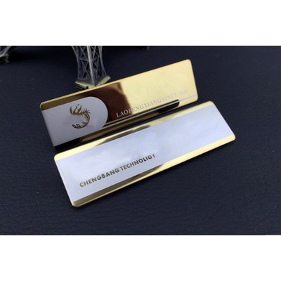 Stainless Steel Name Badge (70mm x 25mm)