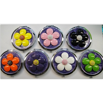 Flower Shape Compact Cosmetic Mirror Purse Mirror