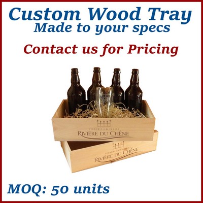 Natural Custom Tray Wooden Box / no lid - made to order, low minimums