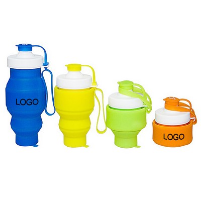 18 oz Collapsible Silicone Travel Water Bottle