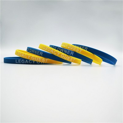 Narrow Deboosed Silicone Bracelets