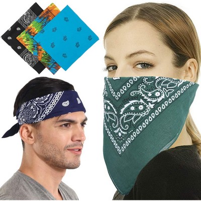 2-Layer Triangle Bandana w/ Full Color Safety Face Bandannas