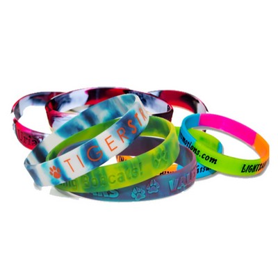 1/2'' Tie Dye Silicone Wristband