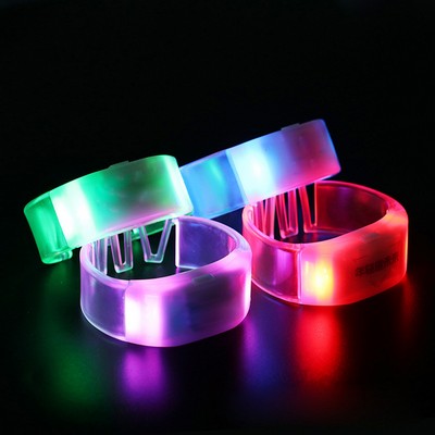 Sound Activated Flashing Bracelet w/Stretchable Back