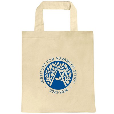 Natural color Cotton Canvas 15" handle shopping Carry bag (15" x 16")